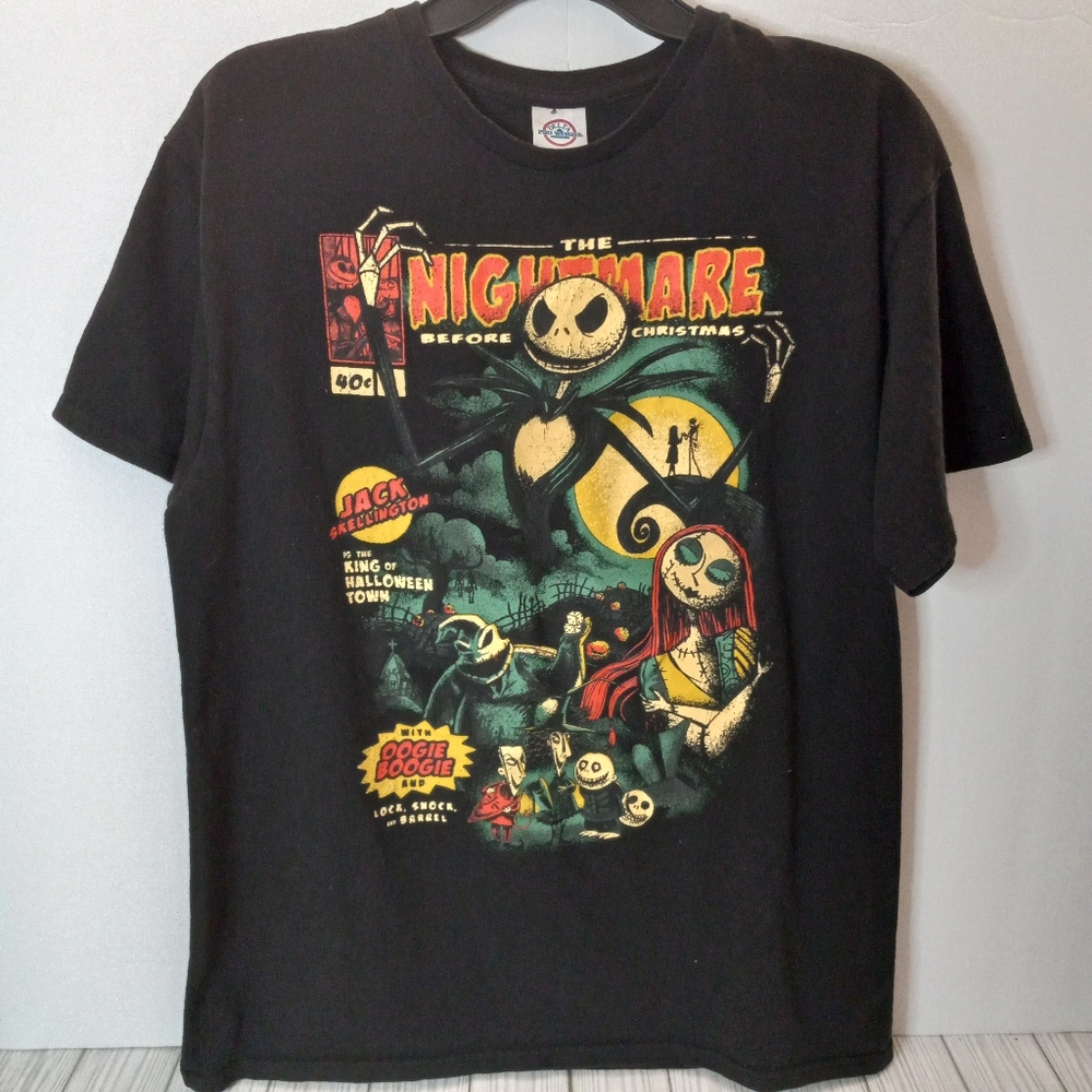 The Nightmare Before Christmas Jack Skellington Comic Book Cover Graphic Tee